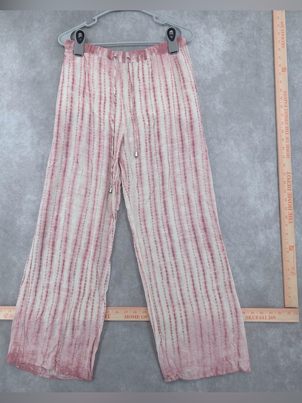 Honey Belle Muave Tie-Dye Wide Leg Lounge Pants large